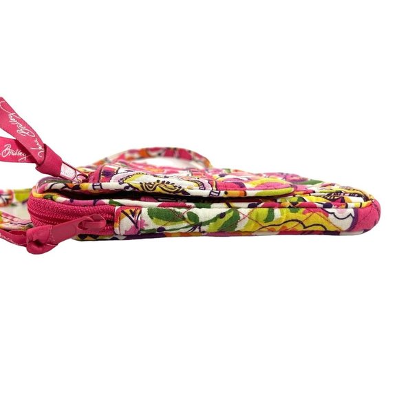 Vera Bradley Clementine Crossbody Bag Hipster Purse Pink/Yellow 8"x6" - Picture 11 of 16